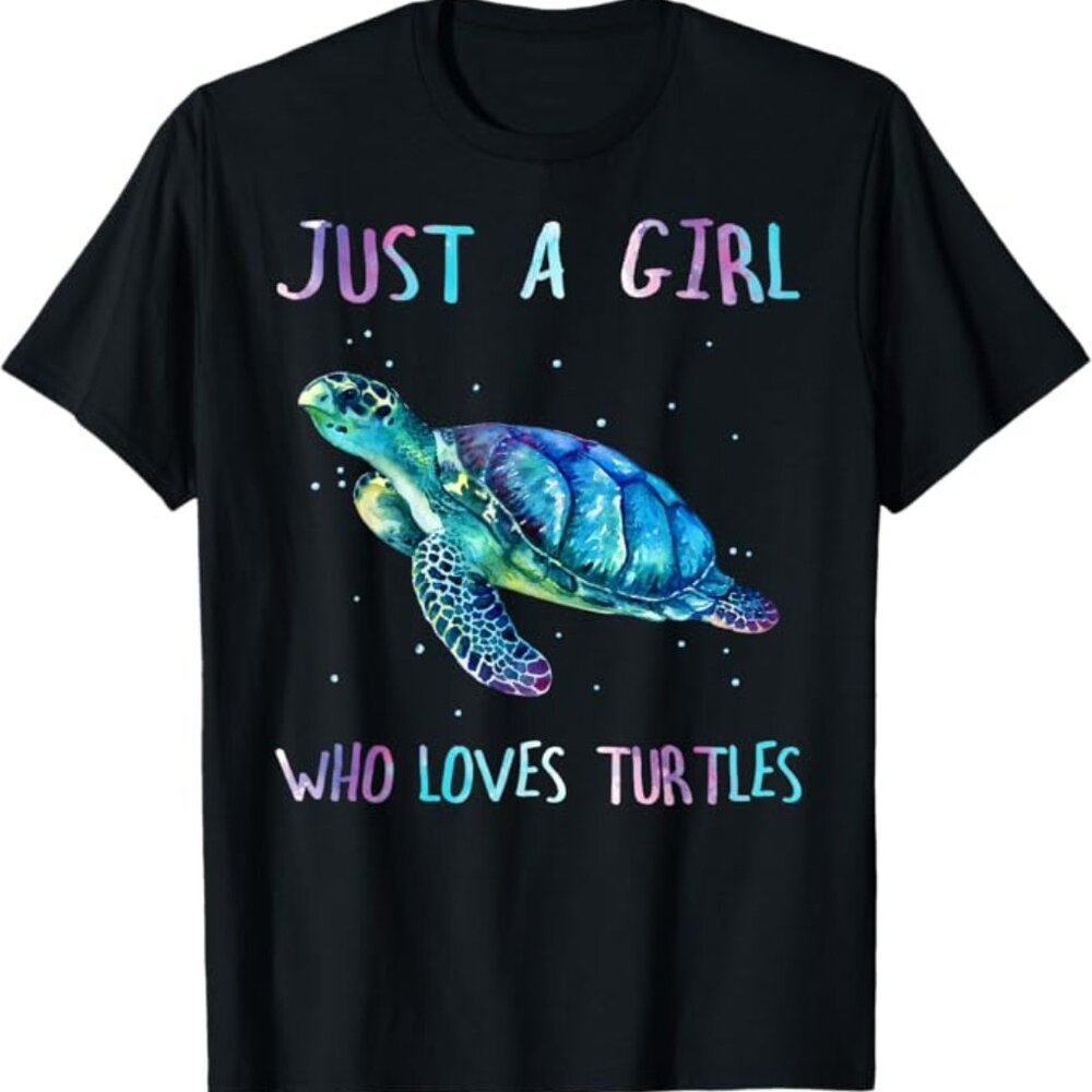 NWOT “Just A Girl Who Loves Turtles” Graphic Tee, Size Large